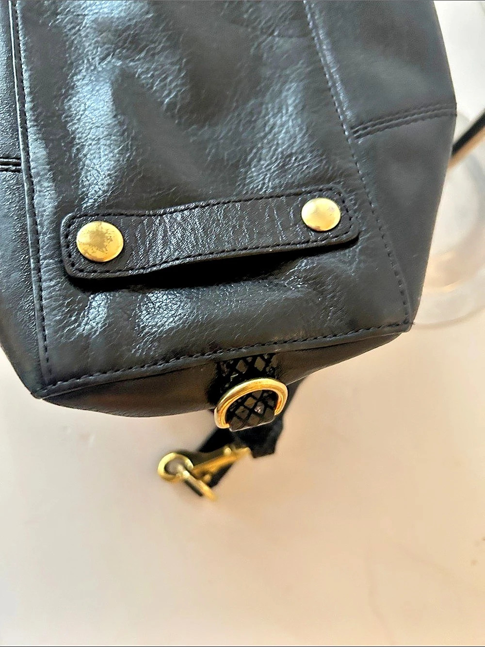 Coach Ashley Black Leather & Snake-Embossed Satchel/ Shoulder Bag Beautiful - Picture 12 of 16